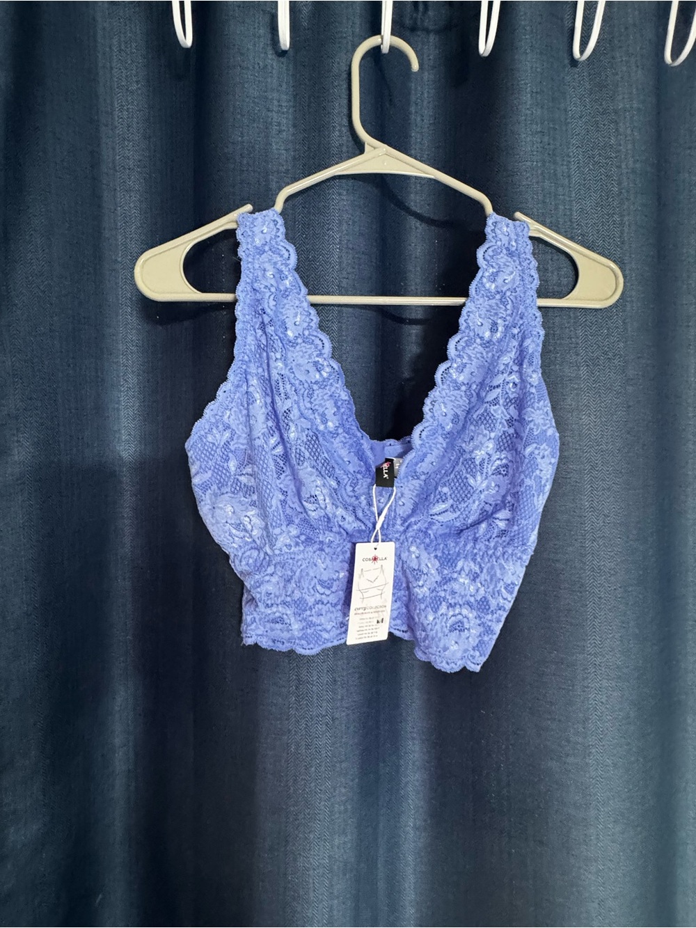 Cosabella Lavender-Blue Lace Bralette